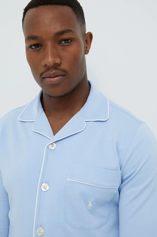 Ανδρικά Πιζάμα Βαμβακερές πιτζάμες Polo Ralph Lauren ανοιχτό μπλε 6 Ανδρικά Πιζάμα Βαμβακερές πιτζάμες Polo Ralph Lauren ανοιχτό μπλε - Image 6