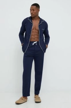 Ανδρικά Πιζάμα Βαμβακερές πιτζάμες Polo Ralph Lauren ναυτικό μπλε