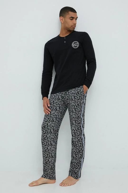 Ανδρικά Πιζάμα Βαμβακερές πιτζάμες Michael Kors μαύρο 1 Ανδρικά Πιζάμα Βαμβακερές πιτζάμες Michael Kors μαύρο