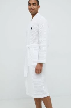 Ανδρικά Μπουρνούζια Βαμβακερό μπουρνούζι Polo Ralph Lauren άσπρο -Ρούχα Εκπτώσεις unnamed file 3573