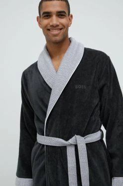 Ανδρικά Μπουρνούζια Βαμβακερό μπουρνούζι BOSS γκρι -Ρούχα Εκπτώσεις unnamed file 3578