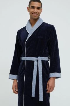 Ανδρικά Μπουρνούζια Βαμβακερό μπουρνούζι BOSS ναυτικό μπλε