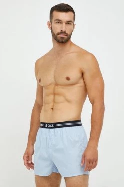 Ανδρικά Μπόξερ και σλιπ Βαμβακερό μποξεράκι BOSS ανοιχτό μπλε