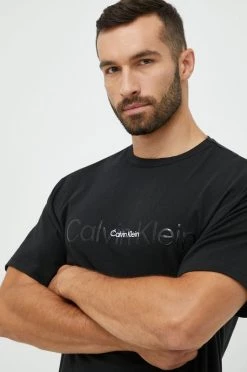 Ανδρικά Πιζάμα Μπλουζάκι πιτζάμας Calvin Klein Underwear μαύρο