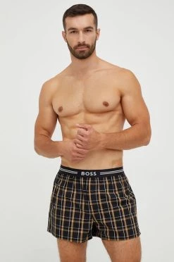 Ανδρικά Μπόξερ και σλιπ Βαμβακερό μποξεράκι BOSS μαύρο