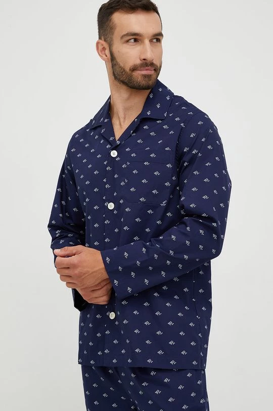 Ανδρικά Πιζάμα Βαμβακερές πιτζάμες Polo Ralph Lauren ναυτικό μπλε 3 Ανδρικά Πιζάμα Βαμβακερές πιτζάμες Polo Ralph Lauren ναυτικό μπλε - Image 3