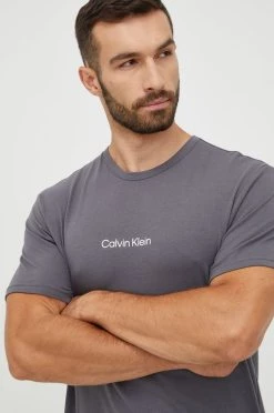 Ανδρικά Πιζάμα Μπλουζάκι πιτζάμας Calvin Klein Underwear γκρι