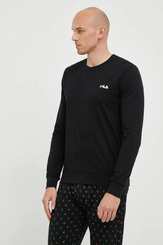 Ανδρικά Πιζάμα Βαμβακερές πιτζάμες Fila μαύρο 2 Ανδρικά Πιζάμα Βαμβακερές πιτζάμες Fila μαύρο - Image 2
