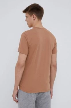 Ανδρικά Πιζάμα Μπλουζάκι πιτζάμας Calvin Klein Underwear καφέ -Ρούχα Εκπτώσεις unnamed file 3963