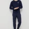 Ανδρικά Πιζάμα Βαμβακερές πιτζάμες Polo Ralph Lauren ναυτικό μπλε
