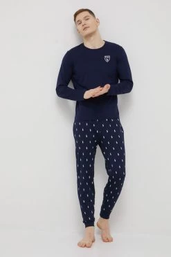 Ανδρικά Πιζάμα Βαμβακερές πιτζάμες Polo Ralph Lauren ναυτικό μπλε