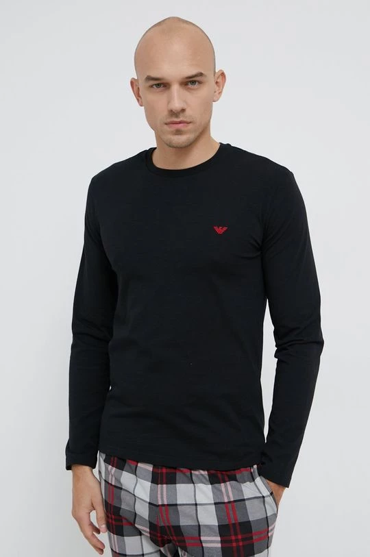 Ανδρικά Πιζάμα Βαμβακερές πιτζάμες Emporio Armani Underwear μαύρο 3 Ανδρικά Πιζάμα Βαμβακερές πιτζάμες Emporio Armani Underwear μαύρο - Image 3