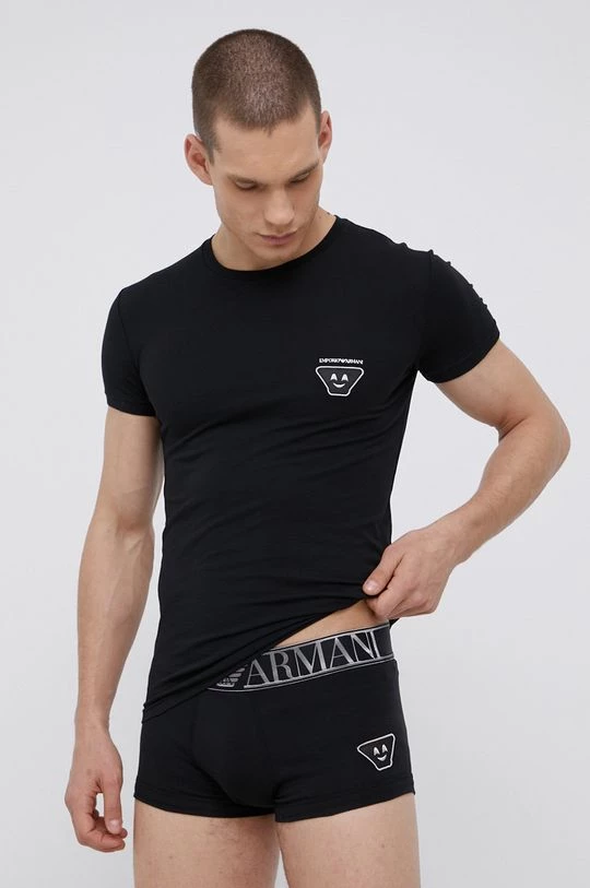 Ανδρικά Πιζάμα Πιτζάμα Emporio Armani Underwear χρώμα: μαύρο 2 Ανδρικά Πιζάμα Πιτζάμα Emporio Armani Underwear χρώμα: μαύρο - Image 2