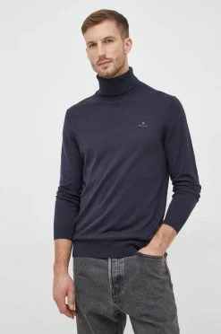 Ανδρικά Χωρίς φερμουάρ Πουλόβερ με προσθήκη μαλλιού Gant χρώμα: ναυτικό μπλε, -Ρούχα Εκπτώσεις unnamed file 418