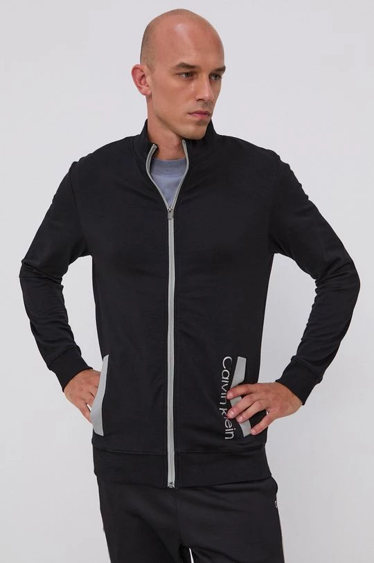 Ανδρικά Πιζάμα Μπλούζα πιτζάμας Calvin Klein Underwear χρώμα: μαύρο 2 Ανδρικά Πιζάμα Μπλούζα πιτζάμας Calvin Klein Underwear χρώμα: μαύρο - Image 2