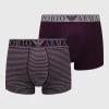 Ανδρικά Μπόξερ και σλιπ Μποξεράκια Emporio Armani Underwear 2-pack μοβ