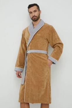 Ανδρικά Μπουρνούζια Βαμβακερό μπουρνούζι BOSS καφέ