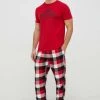 Ανδρικά Πιζάμα Πιτζάμα Hollister Co. κόκκινο