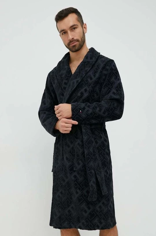 Ανδρικά Μπουρνούζια Βαμβακερό μπουρνούζι Tommy Hilfiger γκρι 2 Ανδρικά Μπουρνούζια Βαμβακερό μπουρνούζι Tommy Hilfiger γκρι - Image 2