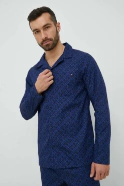 Ανδρικά Πιζάμα Βαμβακερές πιτζάμες Tommy Hilfiger ναυτικό μπλε -Ρούχα Εκπτώσεις unnamed file 4576