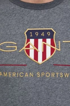 Ανδρικά Χωρίς φερμουάρ Μπλούζα Gant γκρι, -Ρούχα Εκπτώσεις unnamed file 459