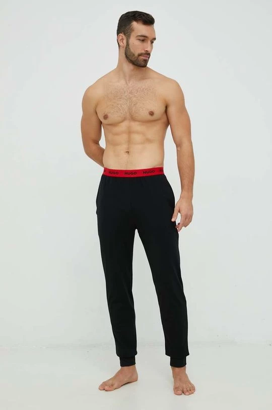 Ανδρικά Πιζάμα Παντελόνι πιτζάμας HUGO μαύρο 2 Ανδρικά Πιζάμα Παντελόνι πιτζάμας HUGO μαύρο - Image 2