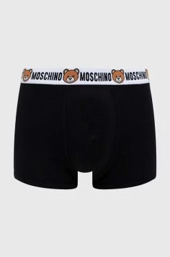 Ανδρικά Μπόξερ και σλιπ Μποξεράκια Moschino Underwear 2-pack μαύρο