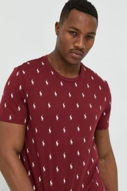 Ανδρικά Πιζάμα Βαμβακερή πιτζάμα μπλουζάκι Polo Ralph Lauren κάστανο