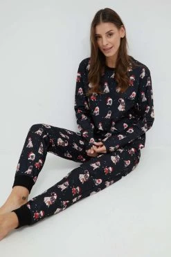 Γυναικεία Πιτζάμα John Frank μαύρο