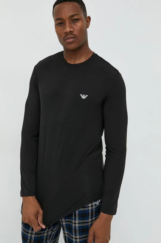 Ανδρικά Πιζάμα Πιτζάμα Emporio Armani Underwear μαύρο 4 Ανδρικά Πιζάμα Πιτζάμα Emporio Armani Underwear μαύρο - Image 4