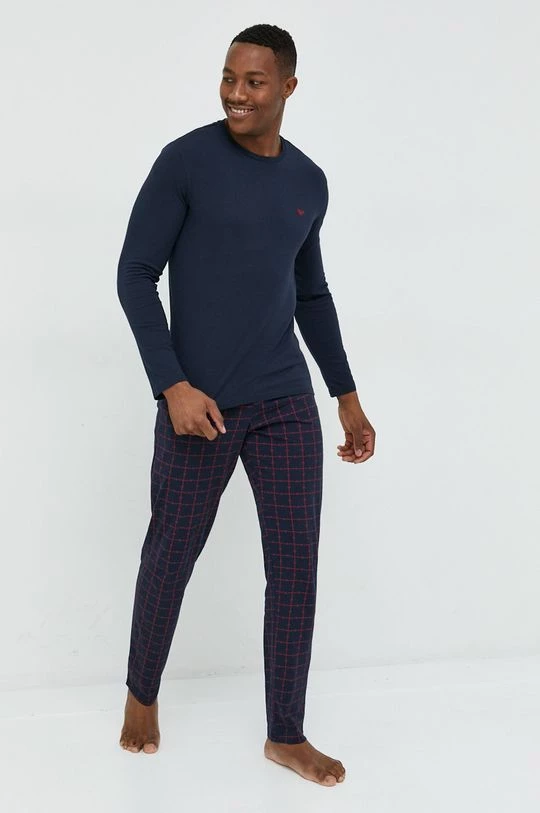 Ανδρικά Πιζάμα Βαμβακερές πιτζάμες Emporio Armani Underwear ναυτικό μπλε 1 Ανδρικά Πιζάμα Βαμβακερές πιτζάμες Emporio Armani Underwear ναυτικό μπλε