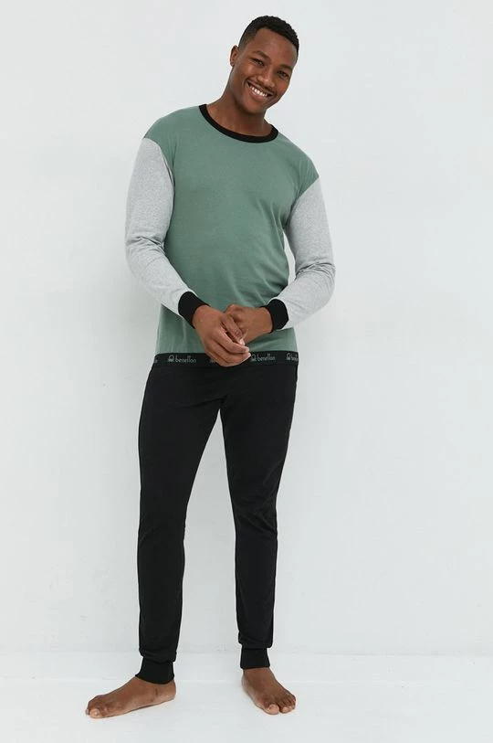 Ανδρικά Πιζάμα Βαμβακερές πιτζάμες United Colors Of Benetton πράσινο 1 Ανδρικά Πιζάμα Βαμβακερές πιτζάμες United Colors Of Benetton πράσινο