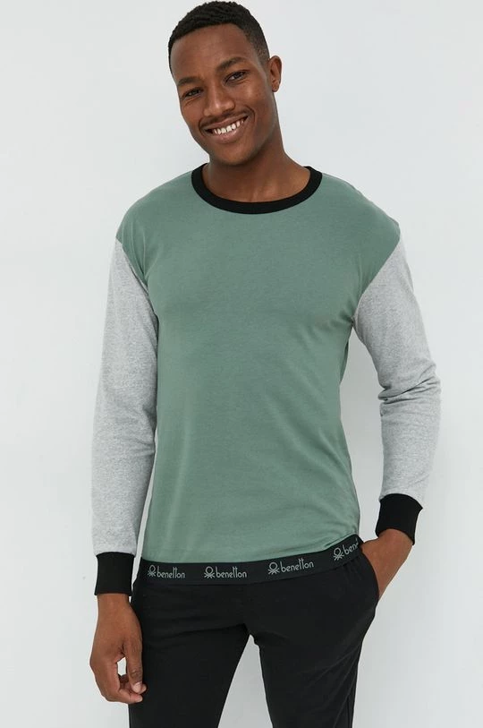 Ανδρικά Πιζάμα Βαμβακερές πιτζάμες United Colors Of Benetton πράσινο 3 Ανδρικά Πιζάμα Βαμβακερές πιτζάμες United Colors Of Benetton πράσινο - Image 3