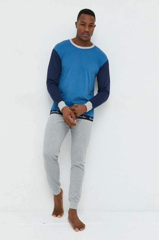Ανδρικά Πιζάμα Βαμβακερές πιτζάμες United Colors Of Benetton μπλε 1 Ανδρικά Πιζάμα Βαμβακερές πιτζάμες United Colors Of Benetton μπλε