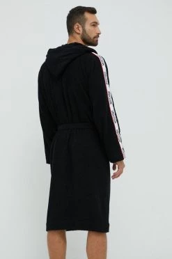 Ανδρικά Μπουρνούζια Βαμβακερό μπουρνούζι Moschino Underwear μαύρο -Ρούχα Εκπτώσεις unnamed file 4918