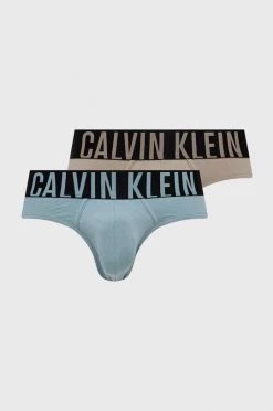 Ανδρικά Μπόξερ και σλιπ Σλιπ Calvin Klein Underwear 2-pack ανοιχτό μπλε