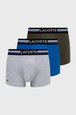 Ανδρικά Μπόξερ και σλιπ Μποξεράκια Lacoste 3-pack γκρι