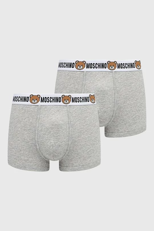 Ανδρικά Μπόξερ και σλιπ Μποξεράκια Moschino Underwear 2-pack γκρι 1 Ανδρικά Μπόξερ και σλιπ Μποξεράκια Moschino Underwear 2-pack γκρι