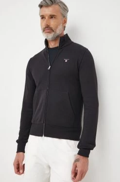 Ανδρικά Με φερμουάρ Μπλούζα Gant μαύρο,