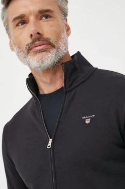 Ανδρικά Με φερμουάρ Μπλούζα Gant μαύρο, -Ρούχα Εκπτώσεις unnamed file 508