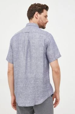 Ανδρικά Πουκάμισα Πουκάμισο από λινό Gant χρώμα: ναυτικό μπλε, -Ρούχα Εκπτώσεις unnamed file 537