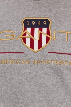 Ανδρικά Χωρίς φερμουάρ Μπλούζα Gant γκρι, -Ρούχα Εκπτώσεις unnamed file 634