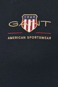 Ανδρικά Μακρυμάνικα Βαμβακερή μπλούζα με μακριά μανίκια Gant μαύρο -Ρούχα Εκπτώσεις unnamed file 639