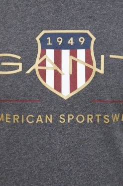 Ανδρικά Μακρυμάνικα Βαμβακερή μπλούζα με μακριά μανίκια Gant μαύρο -Ρούχα Εκπτώσεις unnamed file 649