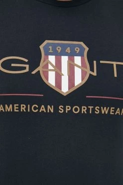 Ανδρικά Μακρυμάνικα Βαμβακερή μπλούζα με μακριά μανίκια Gant μαύρο -Ρούχα Εκπτώσεις unnamed file 680