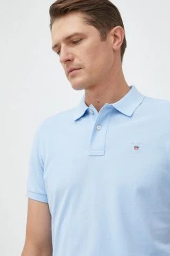 Ανδρικά Πόλο μπλουζάκια Πόλο Gant μπλε -Ρούχα Εκπτώσεις unnamed file 689