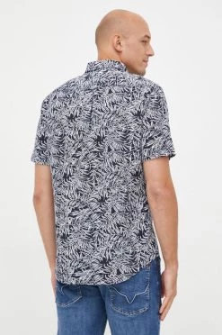 Ανδρικά Πουκάμισα Πουκάμισο από λινό Gant χρώμα: ναυτικό μπλε, -Ρούχα Εκπτώσεις unnamed file 744