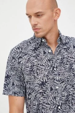 Ανδρικά Πουκάμισα Πουκάμισο από λινό Gant χρώμα: ναυτικό μπλε, -Ρούχα Εκπτώσεις unnamed file 745