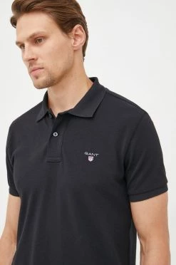 Ανδρικά Πόλο μπλουζάκια Πόλο Gant μαύρο -Ρούχα Εκπτώσεις unnamed file 784