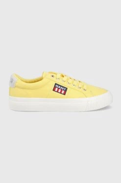 Ανδρικά Χαμηλά Πάνινα παπούτσια Gant Jacqo χρώμα: κίτρινο